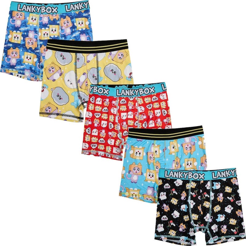 Bio World LankyBox All-Over Character Prints 5-Pack Boy's Boxer Briefs - Image 1